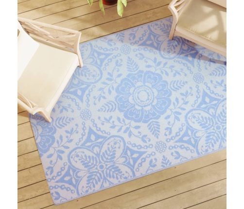 Alfombra de exterior ARAKIL azul bebe 140x200 cm PP