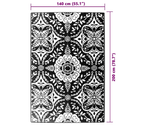 Alfombra de exterior ARAKIL PP rosa 140x200 cm