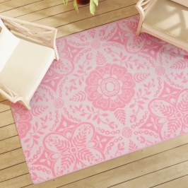 Alfombra de exterior ARAKIL PP rosa 140x200 cm
