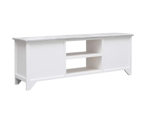 Mueble para TV madera de paulownia blanco y gris 108x30x40 cm