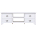 Mueble para TV madera maciza de paulownia blanco 108x30x40 cm