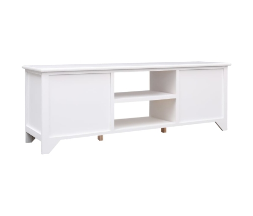 Mueble para TV madera maciza de paulownia blanco 108x30x40 cm