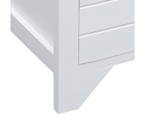 Mueble para TV madera maciza de paulownia blanco 108x30x40 cm