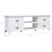 Mueble para TV madera maciza de paulownia blanco 108x30x40 cm