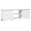 Mueble para TV madera maciza de paulownia blanco 108x30x40 cm