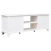 Mueble para TV madera maciza de paulownia blanco 108x30x40 cm