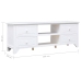 Mueble para TV madera maciza de paulownia blanco 108x30x40 cm