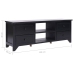 Mueble para TV madera maciza de paulownia negro 108x30x40 cm