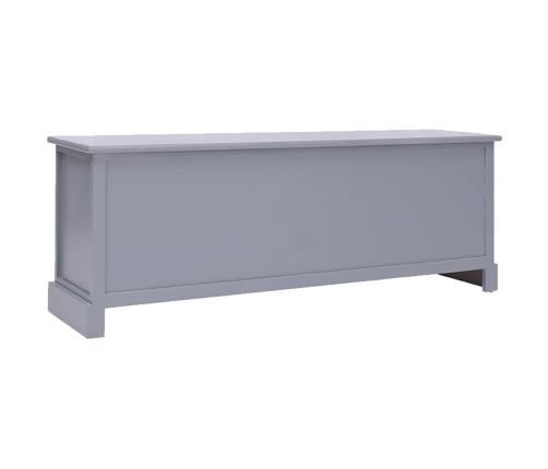 Mueble para TV madera de paulownia gris oscuro 108x30x40 cm