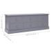 Mueble para TV madera de paulownia gris oscuro 108x30x40 cm