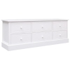 Mueble para TV madera maciza de paulownia blanco 108x30x40 cm