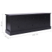 Mueble para TV madera maciza de paulownia negro 108x30x40 cm