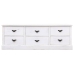 Mueble para TV madera paulownia blanco envejecido 108x30x40 cm