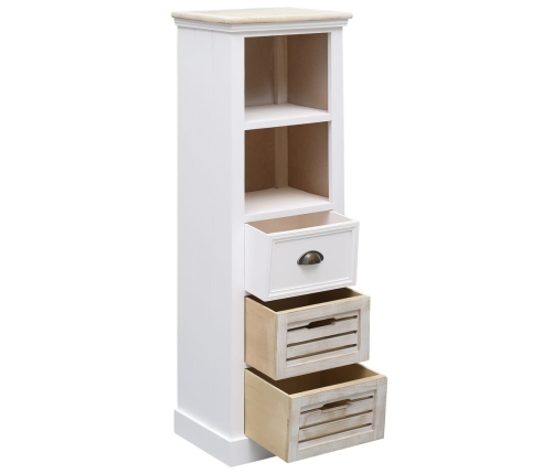 Juego de muebles de baño 5 piezas madera maciza blanco