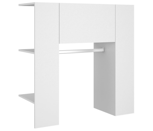 Muebles de recibidor 2 unidades madera contrachapada blanco