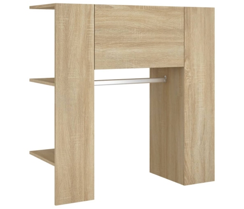 Muebles de recibidor 2 uds madera contrachapada roble sonoma