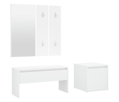 Juego de muebles de recibidor madera contrachapada blanco