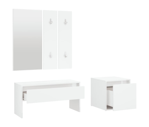 Juego de muebles de recibidor madera contrachapada blanco