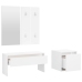 Set de muebles de recibidor madera contrachapada blanco brillo