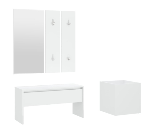 Juego de muebles de recibidor madera contrachapada blanco