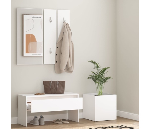 Juego de muebles de recibidor madera contrachapada blanco