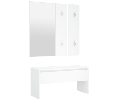 Juego de muebles de recibidor madera contrachapada blanco