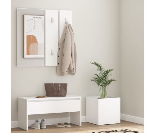 Juego de muebles de recibidor madera contrachapada blanco