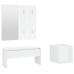 Set de muebles de recibidor madera contrachapada blanco brillo