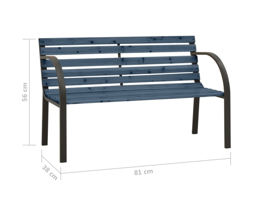 Banco de jardín para niños de madera de abeto chino gris 81 cm