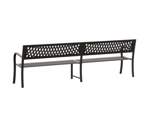 Banco de jardín doble 246 cm acero negro