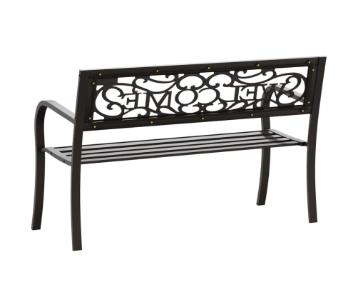 Banco de jardín 125 cm acero negro