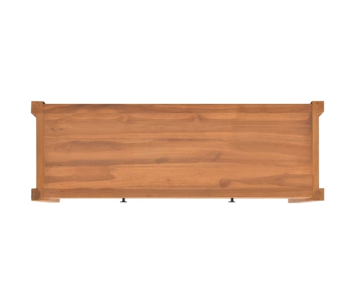 Mueble de TV con cajones madera maciza de teca 120x40x45 cm