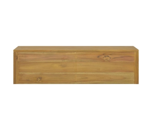 Armario de baño de pared madera maciza de teca 110x45x30 cm