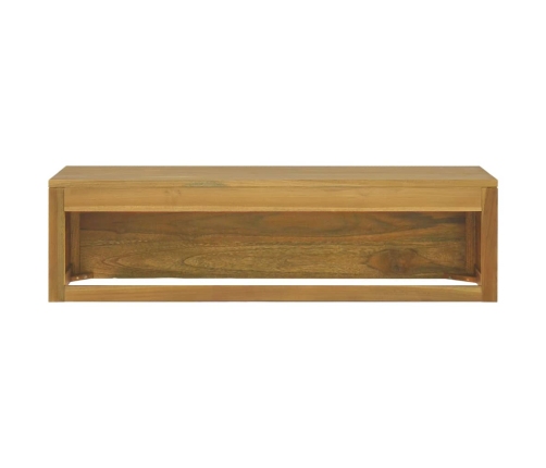 Armario de baño de pared madera maciza de teca 110x45x30 cm