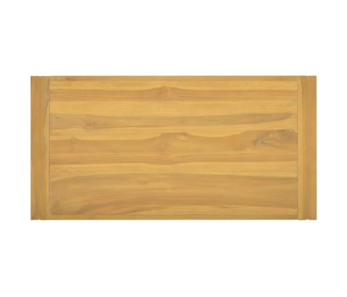 Armario de baño de pared madera maciza de teca 90x45x35 cm