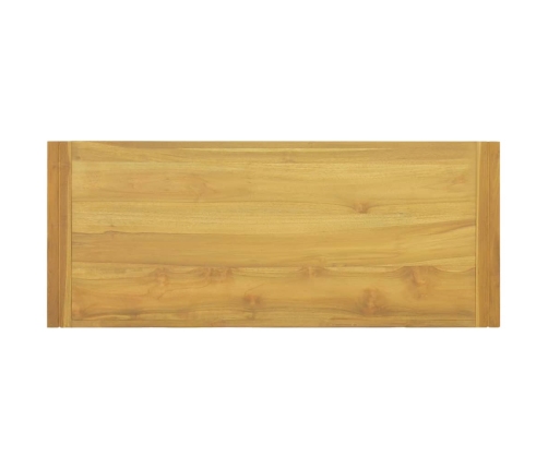 Armario de baño de pared madera maciza de teca 110x45x35 cm