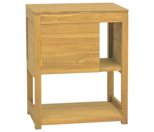 Mueble de baño madera maciza de teca 60x40x75 cm