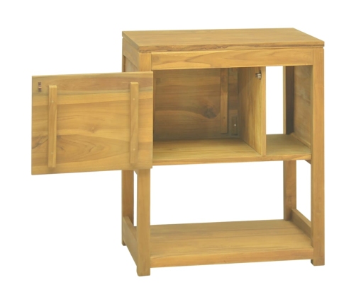 Mueble de baño madera maciza de teca 60x40x75 cm