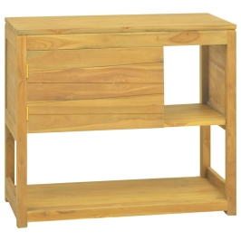 Armario de baño madera maciza de teca 85x40x75 cm