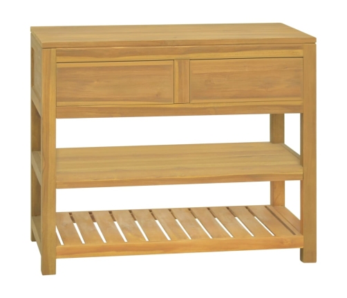 Armario de baño madera maciza de teca 90x45x75 cm