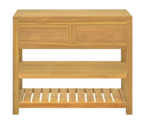 Armario de baño madera maciza de teca 90x45x75 cm