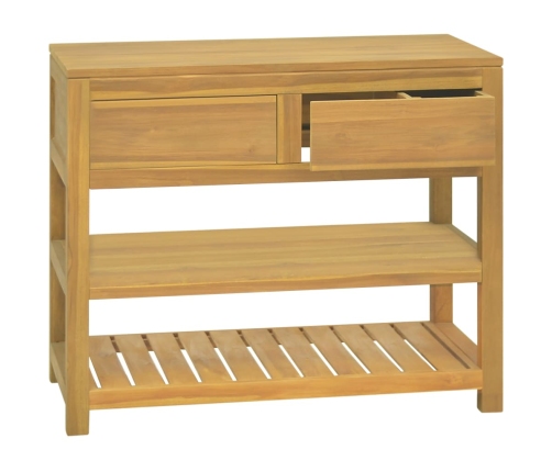 Armario de baño madera maciza de teca 90x45x75 cm