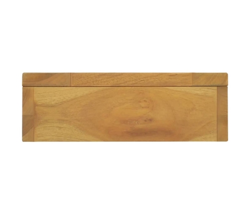 Mueble con espejo madera maciza de teca 30x10x40 cm