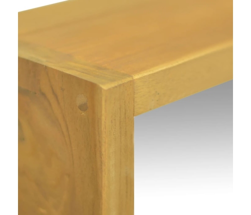 Mueble con espejo madera maciza de teca 30x10x40 cm