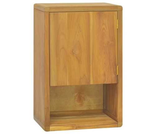 Armario de baño de pared madera maciza de teca 45x30x70 cm