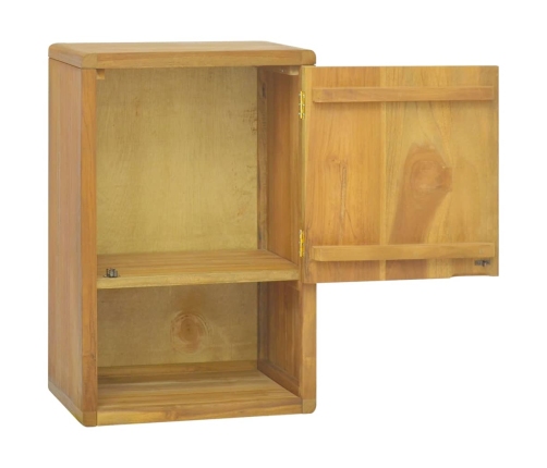 Armario de baño de pared madera maciza de teca 45x30x70 cm