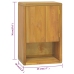 Armario de baño de pared madera maciza de teca 45x30x70 cm