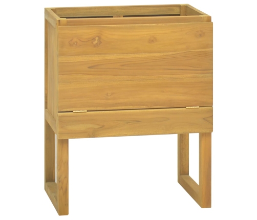 Mueble de baño madera maciza de teca 60x40x75 cm