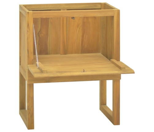 Mueble de baño madera maciza de teca 60x40x75 cm