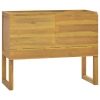 Mueble de baño madera maciza de teca 90x40x75,5 cm